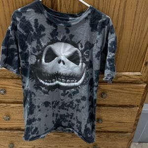 Disney Skull Graphic Tee - Black and Gray